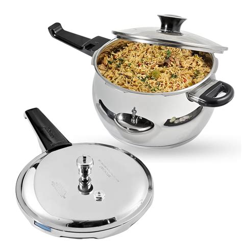 Buy Vinod Splendid Plus Stainless Steel Outer Lid Pressure Cooker – 2.5 ...