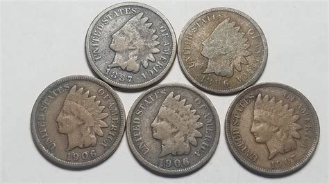 5 Indian Head Cent Pennies | Property Room