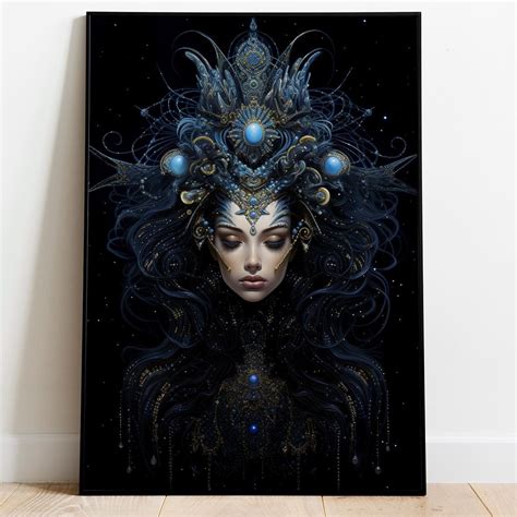 Nyx Premium Matte Poster, Greek Goddess Of Night Sky, Celestial Print ...