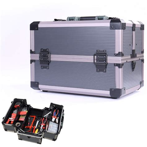Buy Lockable Aluminium Case Tool Box,Cantilever Tool Chest Cabinet with ...
