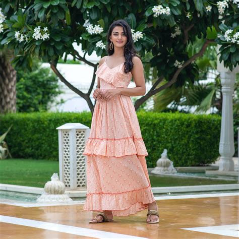 Blush Ruffle Maxi Dress