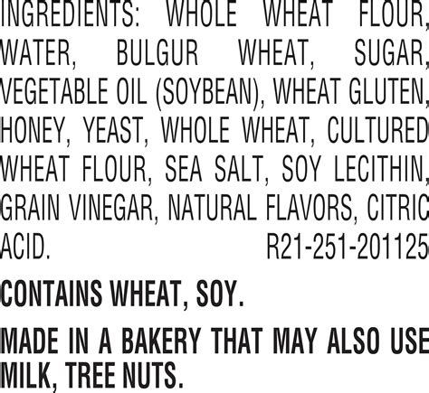 Arnold Whole Wheat Bread Ingredients at Edward Zoller blog