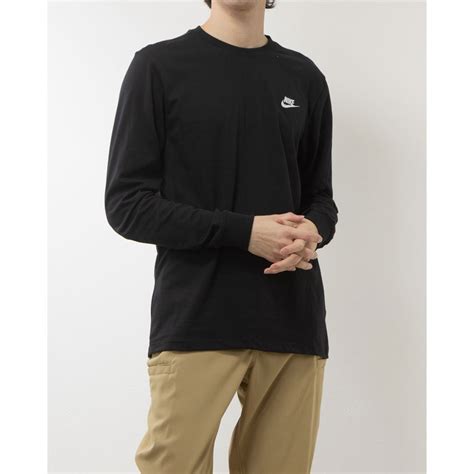 ナイキ NIKE メンズ 長袖Tシャツ ナイキ クラブ L/S Tシャツ AR5194010 （ブラック/(ホワイト)） - ファッション通販 ...