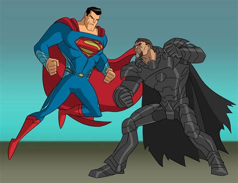 Superman vs General Zod - Epic Cartoon Battle
