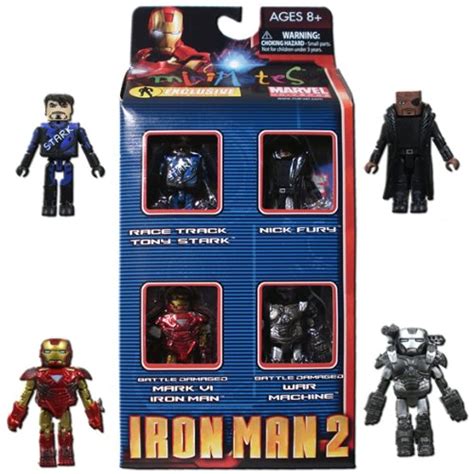 Iron Man 2 Movie Exclusive Minimates Mini Figure 4Pack Boxset Race ...