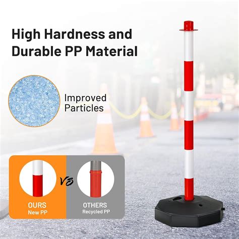 Buy Goplus 6 Pack Delineator Post Cone with Fillable Base, Traffic ...