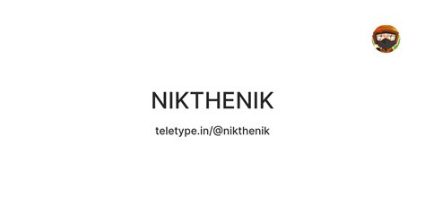 NIKTHENIK — Teletype