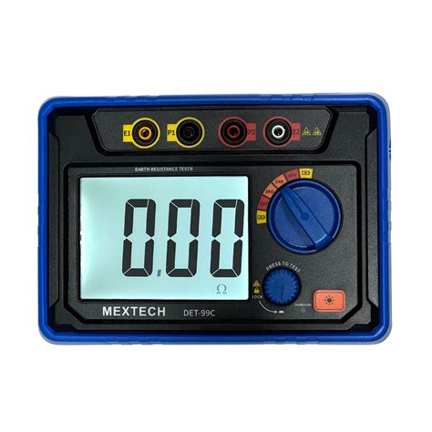 MEXTECH DET99C Digital Earth Resistance Tester – 1000 Ohms | Handheld ...