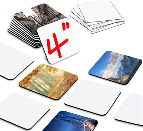 KLAQQED 4x4inches Sublimation Magnet Blanks Fridge Refrigerator Magnets ...