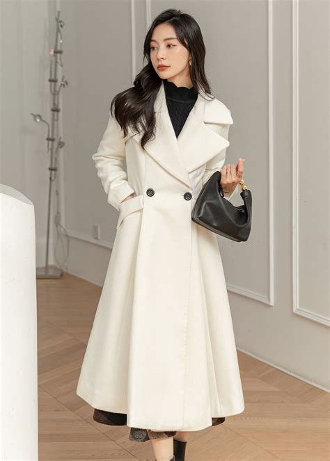 Women's Winter White Wool Coat at Kathleen Perry blog