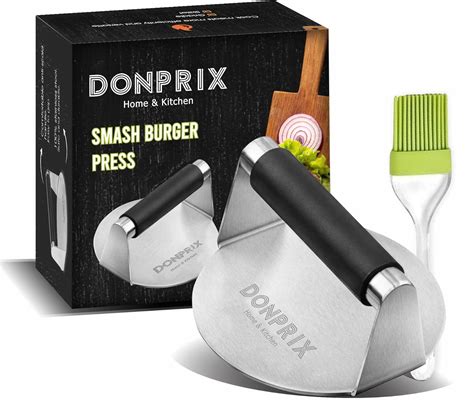Amazon.com: Smash Burger Press Kit with Anti-Scald Handle - Stainless ...