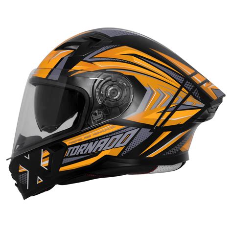Steelbird Sba 11 Tornado T1 Black Orange Full Face Helmet – Sparkly Helmets