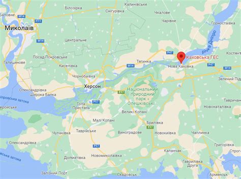 Каховська ГЕС карта підрив новини - у Дніпро потрапило 150 тонн мастила ...