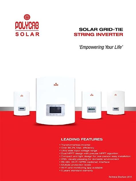 Polycab Three Phase Grid Tied Inverter -(36000W, White) : Amazon.in ...
