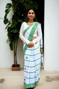 Buy ADIVASI SHOP Striped Handloom Cotton Blend White Sarees Online ...