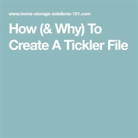 How to Create a Tickler File 的图像结果