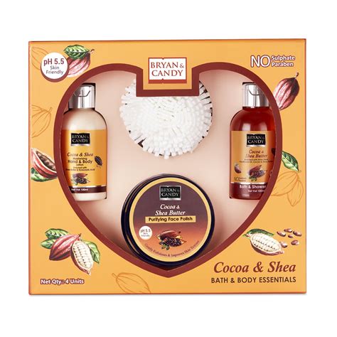 Bryan & Candy Cocoa Shea Body Care Heart Collection,Gift Set for Women ...
