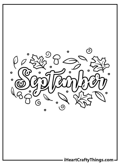 Coloring Sheets For September