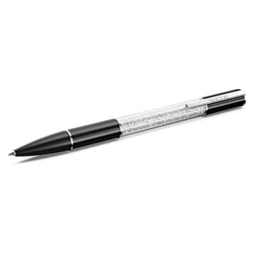 Crystalline ballpoint pen, Black, Rhodium plated | Swarovski