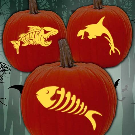 Fish Pumpkin Stencils at ganchanablog Blog