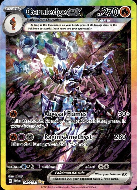 Ceruledge ex 2025 Scarlet & Violet: Prismatic Evolutions #147/131 ...