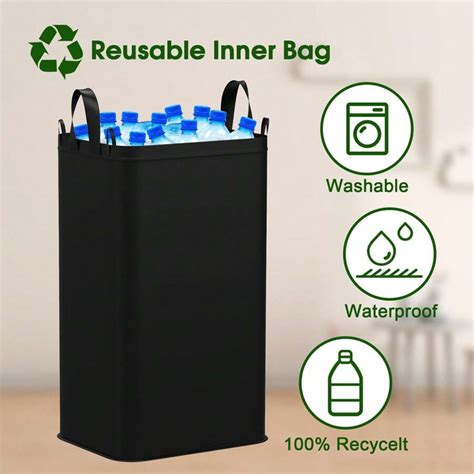 26 Gallon Recycling Bin For Kitchen, 100L Recycling Bin With Lid ...