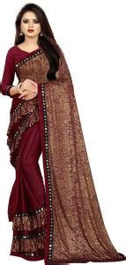 Printed Bollywood Lycra Blend Saree Price in India - Buy Printed ...