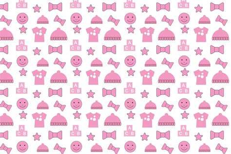 Seamless baby pattern decoration with pink toy elements vector for ...