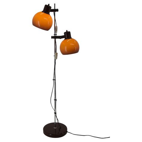 Midcentury Orange Floor Lamp, 1970s For Sale at 1stDibs