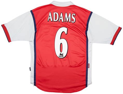 1999-00 Arsenal Home Shirt Adams #6 - 5/10 - (M)