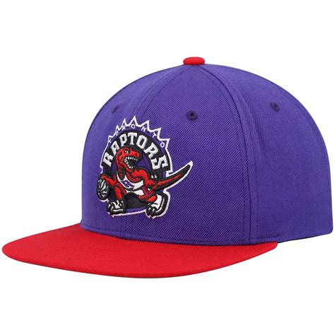 Men's Mitchell & Ness Purple/Red Toronto Raptors Hardwood Classics Team ...