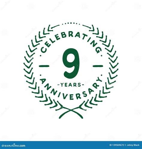 9 Years Design Template. 9th Vector and Illustration Stock Vector ...