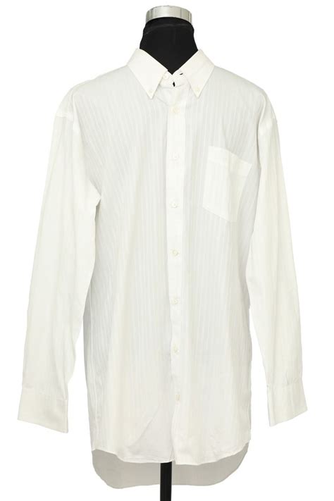 Christian Dior Size L White Stripped Formal Men’s Shirt