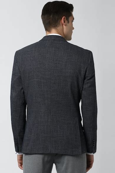 Buy Men Grey Solid Slim Fit Formal Blazer Online - 590172 | Peter England