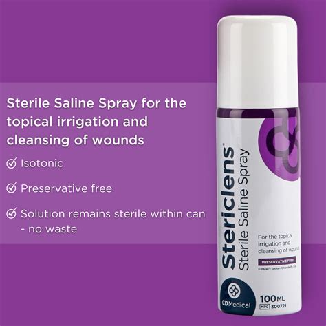 Stericlens Sterile Saline Piercing Aftercare Spray – London Piercing Clinic