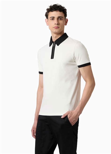Imperial Zipper Polo White – OUTERWORLD
