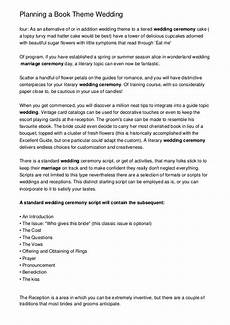 Outdoor Wedding Ceremony Script by Planning A Book Theme Wedding Outdoor Wedding Ceremony Script