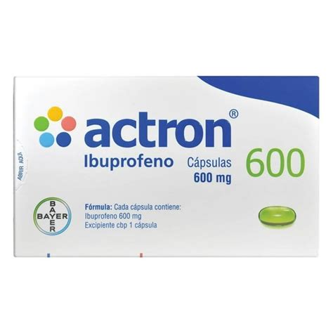 Actron 600 mg 10 cápsulas | Walmart