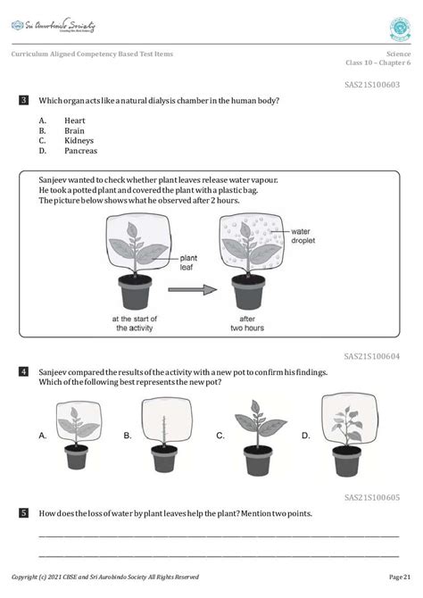 Image result for Class 10 Science Competency Based Questions