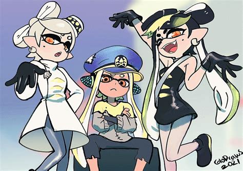 callie, marie, and agent 3 (splatoon and 1 more) drawn by colo ...