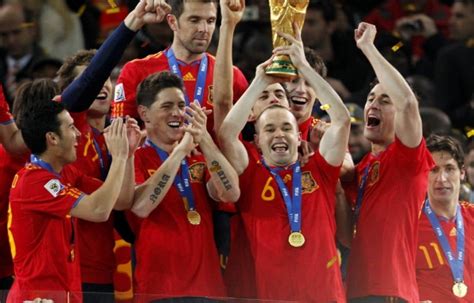 España ganó la Copa Mundial de Fútbol de Sudáfrica en 2010. Crédito ...