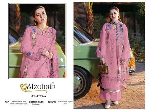AL ZOHAIB ZAHRA VOL 2 COTTON EMBROIDERY DESIGNER WORK PAKISTANI SUITS ...