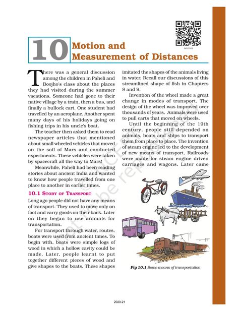 Motion And Measurement Of Distances - NCERT Book of Class 6 Science - measurement of time and motion class 7
