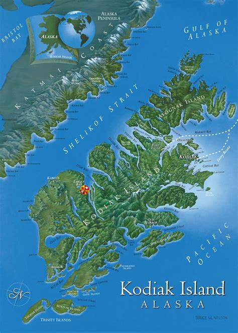 Map Of Alaska Kodiak Island