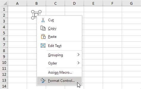 Image result for Format Control Excel Checkbox