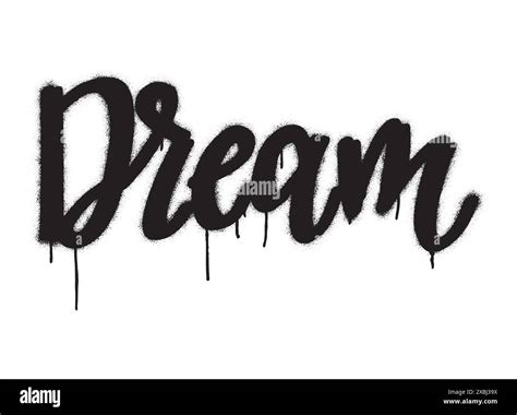 Graffiti Word Dream Black Outline Lettering Word Dream On Stock Vector