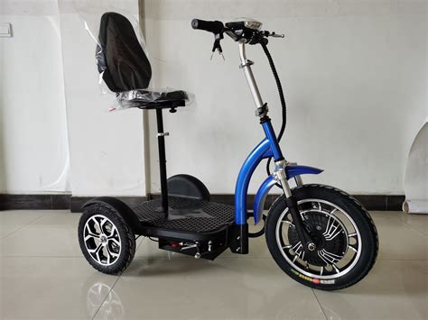Wellsmove 16 Inch Wide Fat Wheel Scooter Kick Electric Adult Scooter with Double Brake ...