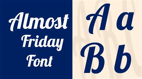 Almost Friday Free Font Download Free | Dafont Online