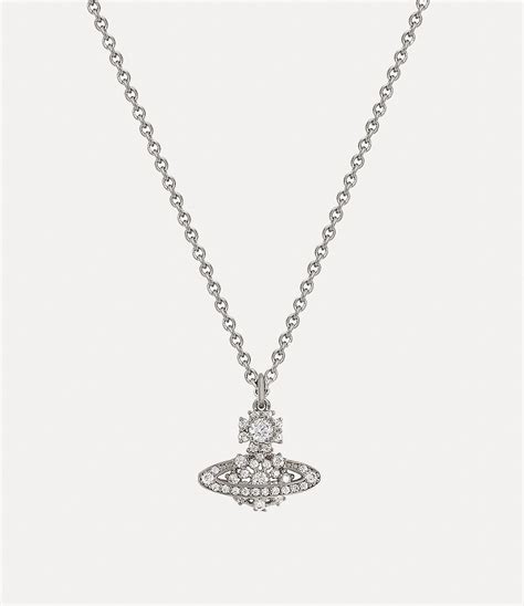 Narcissa Pendant in PLATINUM-WHITE-CZ | Vivienne Westwood®