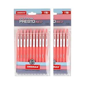 UNOMAX Ultron Presto Neo RT Ball Pen Pack of 20 (20 Red) | Elevate Your ...